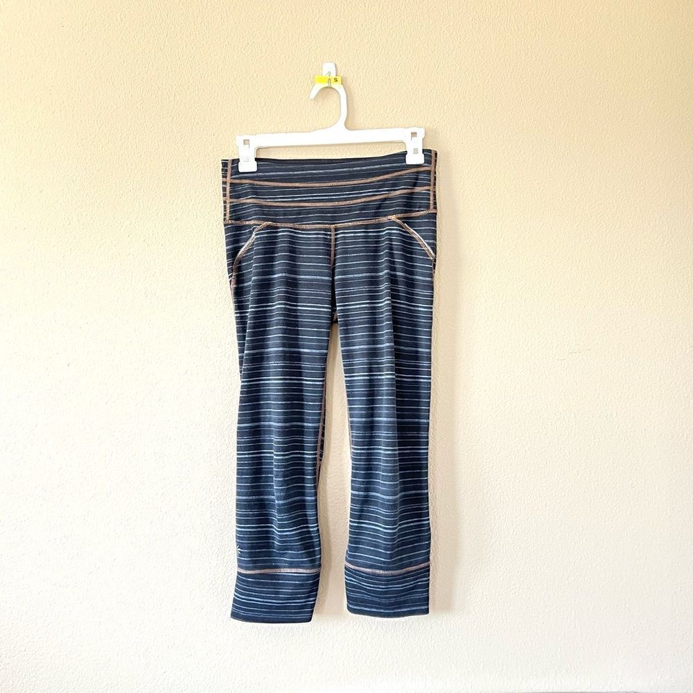 Athleta Cropped Striped Leggings